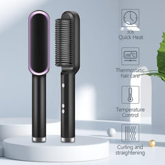 2-in-1 Hair Straightening & Curling Comb – Salon-Quality Styling at Home