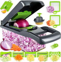 16-in-1 Multifunctional Vegetable Cutter – Slice, Chop & More!