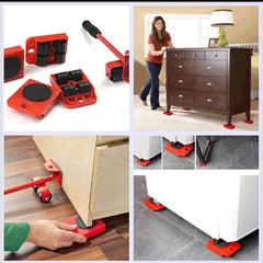 Furniture Lifter Mover Tool Set – Heavy Load Moving Rollers & Lifting Tool for Furniture and Home Appliances