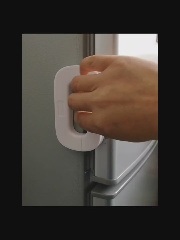 Child Safety Refrigerator Lock, Refrigerator Door Lock, Self Adhesive Freezer Door, Refrigerator Door, Double Safety Button, Home Safe Design, Child Proof Refrigerator Door Lock Multi color ( Random Color )