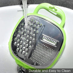 3-in-1 Cheese Grater with Storage Box – Slice, Grate & Peel Effortlessly