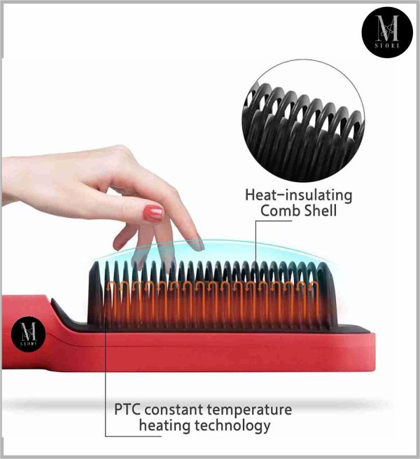 2-in-1 Hair Straightening & Curling Comb – Salon-Quality Styling at Home