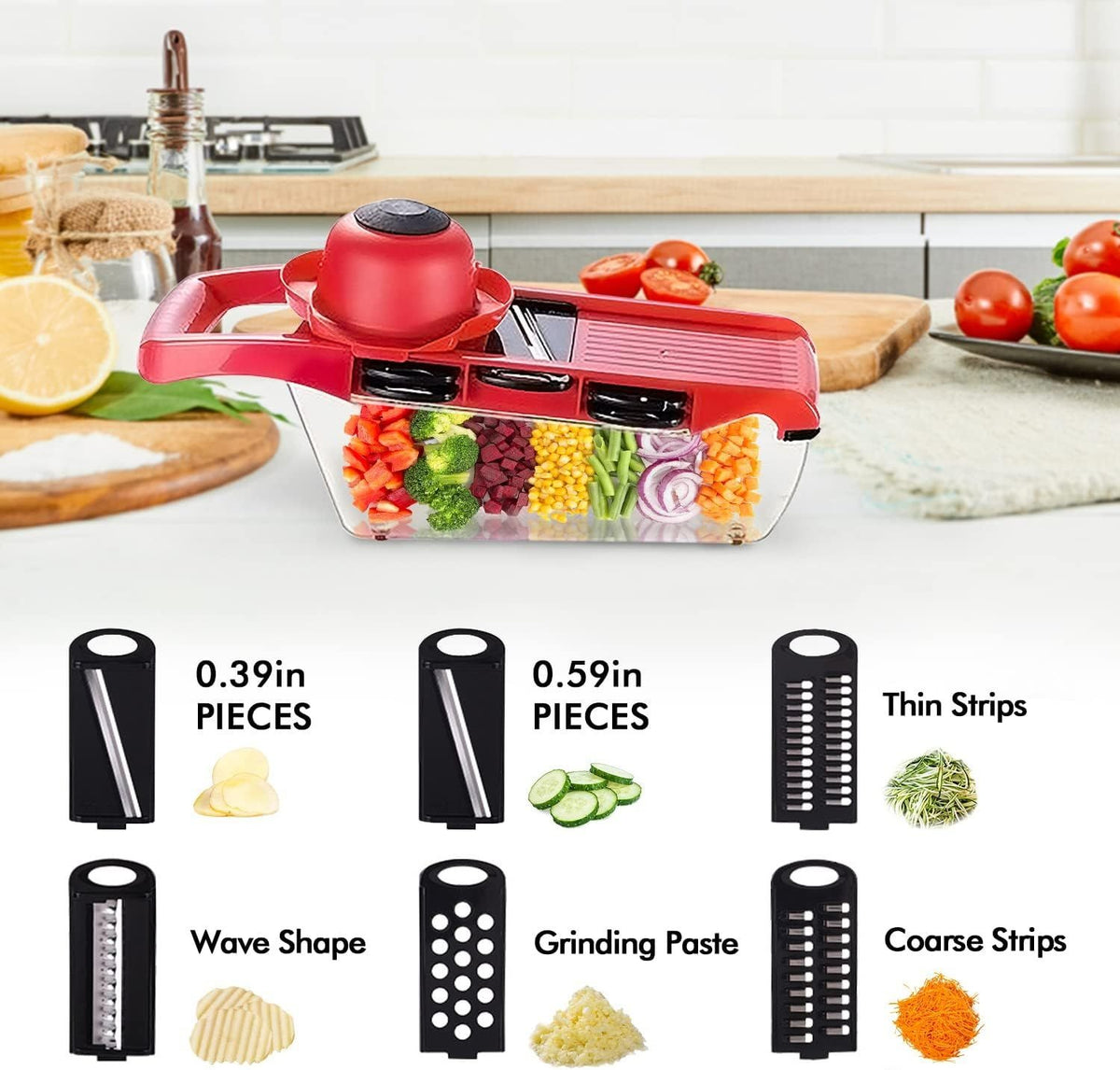 Prep Faster, Cook Smarter with the 10-in-1 Multi-Functional Mandoline Slicer
