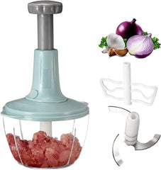 Manual Hand Push Chopper – Multi-Functional 1.5L Vegetable, Meat & Food Grinder for Fast, Easy Prep (Random Color)