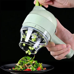 4-in-1 Electric Vegetable Cutter – Slice, Chop, Grind & Peel Easily