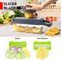 16-in-1 Multifunctional Vegetable Cutter – Slice, Chop & More!