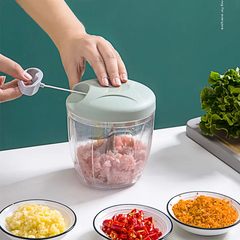 Multifunctional Meat Grinder & Vegetable Cutter – Easy Hand-Pulled Operation