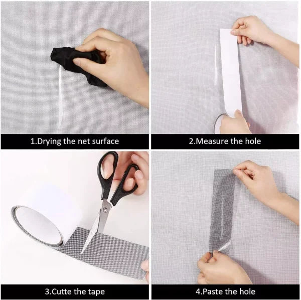 Mesh Roll Tape Window Screen Repair Patch | Keep Mosquitoes Out With Our Anti-insect, Self-adhesive Mesh Patch Tape – 3 Meter